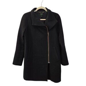 J. Crew Wool Blend Asymmetrical Zip Coat Size 0